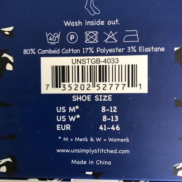 UNSIMPLY STITCHED 3 Pack Men's Cotton Socks NIB - Picture 4 of 4